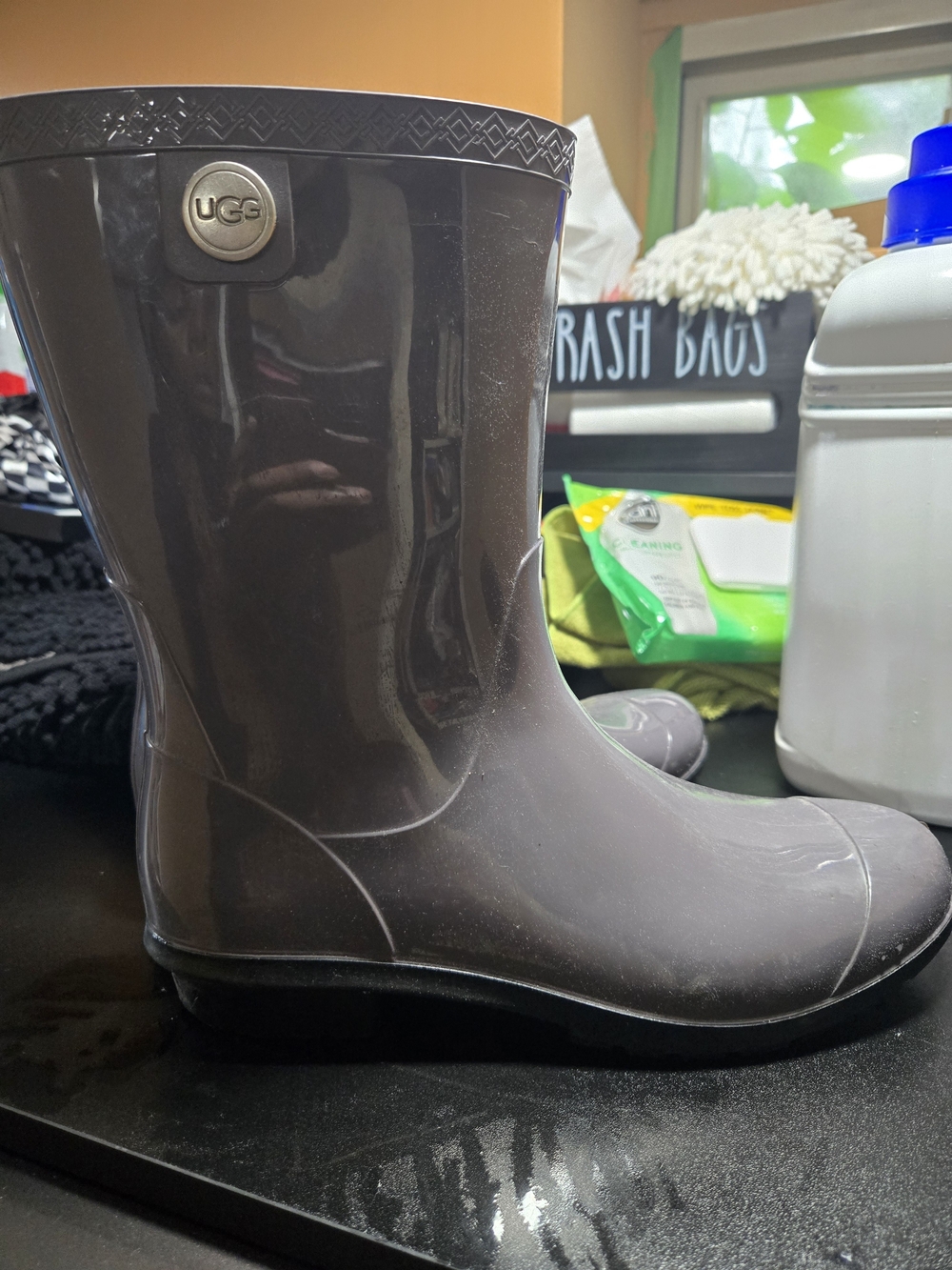 Women UGG Gray Rain Boots